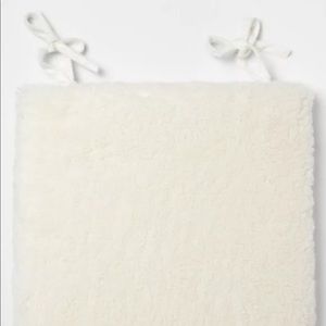 Threshold Sherpa Chair Pad Cushion White Square NW